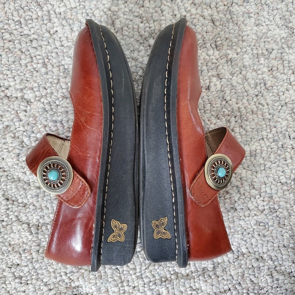 ALEGRIA paloma Mary Jane shoes brown leather - Picture 6 of 11